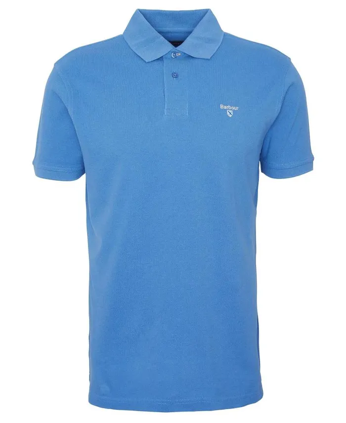 Sports Polo Shirt Dusty Green Men Barbour Polo Shirts