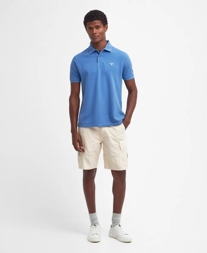 Sports Polo Shirt Dusty Green Men Barbour Polo Shirts