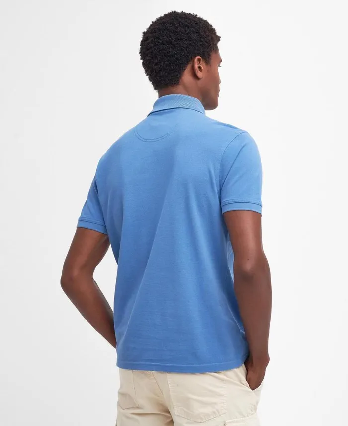 Sports Polo Shirt Dusty Green Men Barbour Polo Shirts