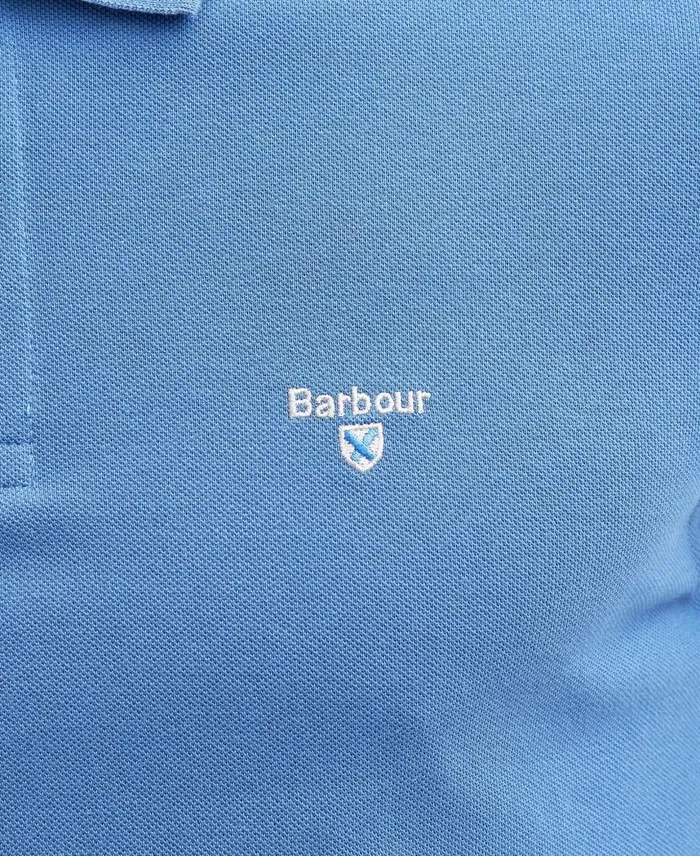 Sports Polo Shirt Dusty Green Men Barbour Polo Shirts