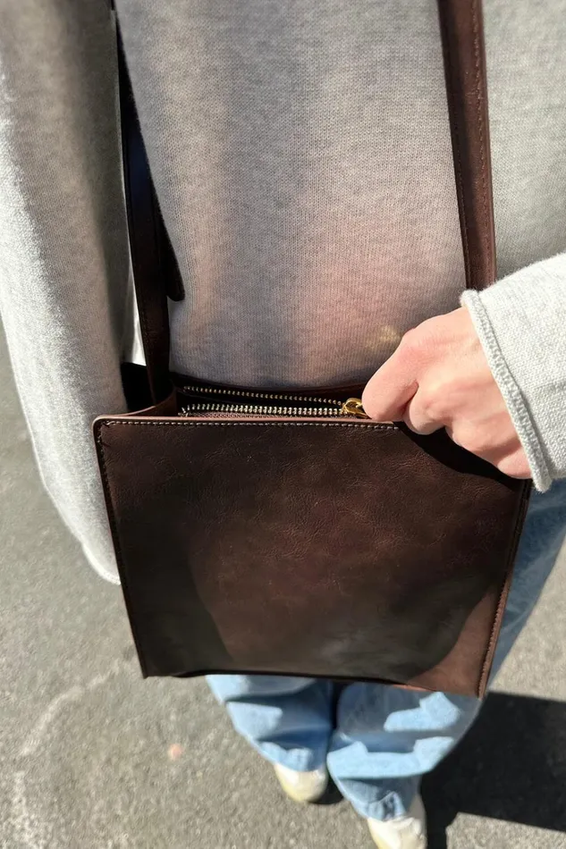Square Purse Brown Women Brandy Melville Bags and Backpacks