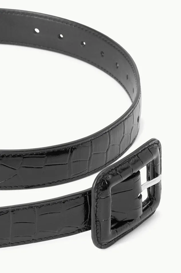 STAUD Belts Women STAUD JEANS BELT BLACK CROC EMBOSSED STAUD Belts Women STAUD JEANS BELT BLACK CROC EMBOSSED