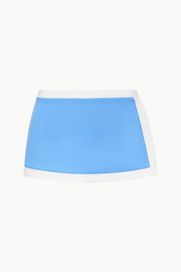 STAUD Bikinis Women STAUD NELL SWIM SKIRT AZURE WHITE STAUD Bikinis Women STAUD NELL SWIM SKIRT AZURE WHITE