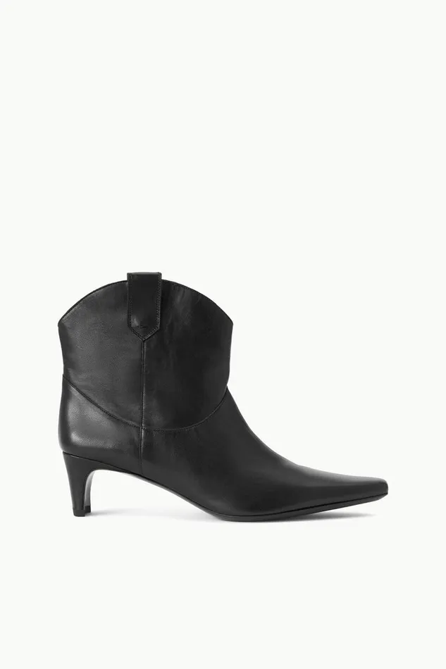 STAUD Boots Women STAUD WESTERN WALLY ANKLE BOOT BLACK