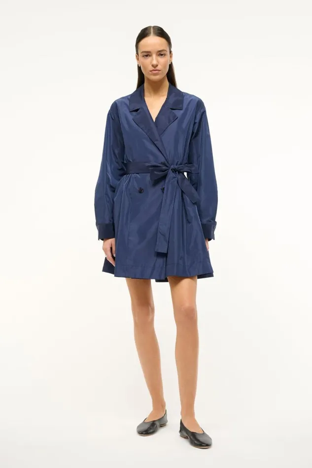 STAUD Bridal Women STAUD RINA DRESS NAVY STAUD Bridal Women STAUD RINA DRESS NAVY