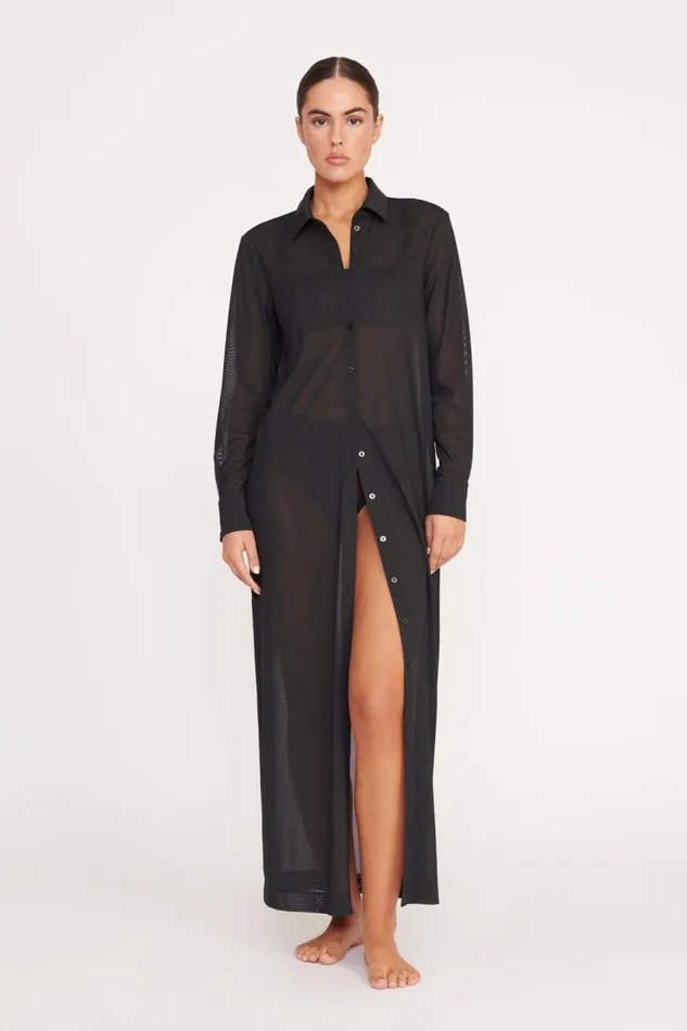 STAUD CoverUps Women STAUD VITA DRESS BLACK