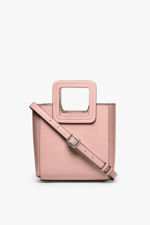 STAUD Crossbody Women STAUD MINI SHIRLEY LEATHER BAG DARK BLUSH