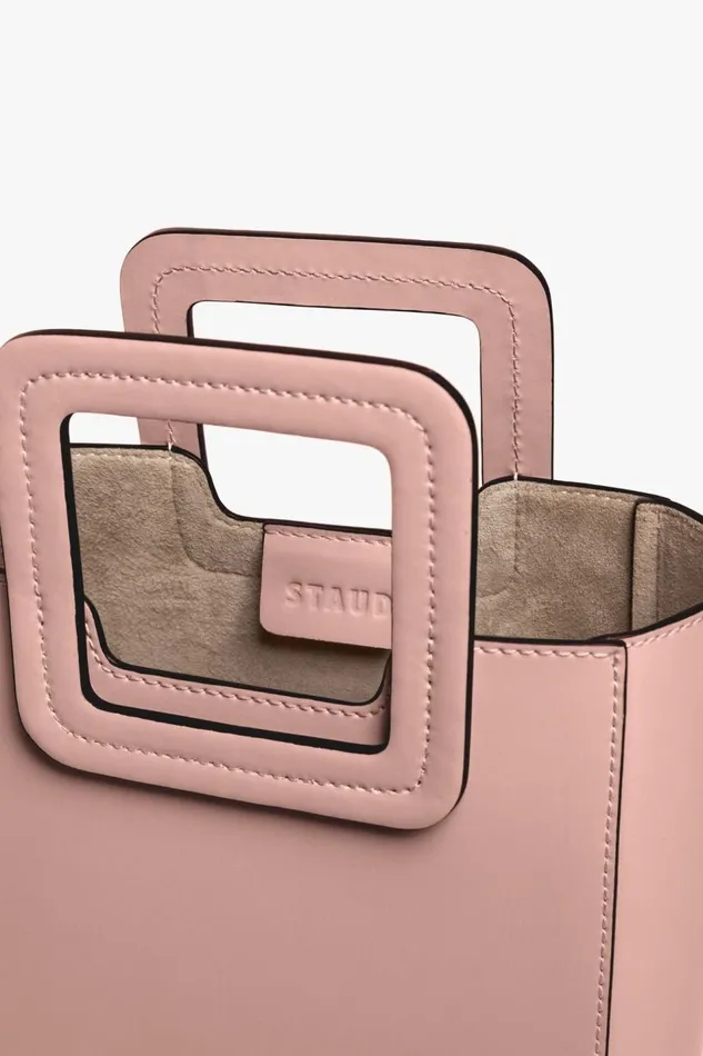 STAUD Crossbody Women STAUD MINI SHIRLEY LEATHER BAG DARK BLUSH STAUD Crossbody Women STAUD MINI SHIRLEY LEATHER BAG DARK BLUSH