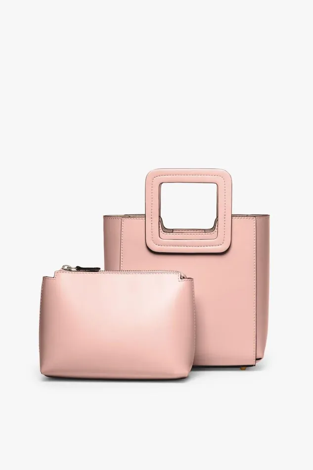 STAUD Crossbody Women STAUD MINI SHIRLEY LEATHER BAG DARK BLUSH STAUD Crossbody Women STAUD MINI SHIRLEY LEATHER BAG DARK BLUSH