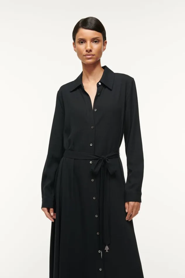 STAUD Dresses Women STAUD ALESSIO DRESS BLACK STAUD Dresses Women STAUD ALESSIO DRESS BLACK