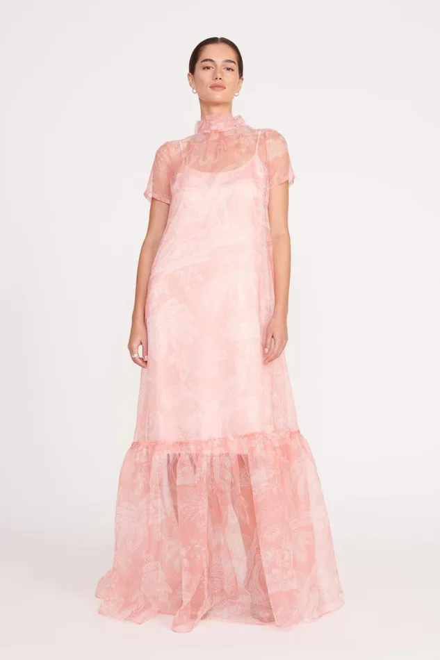 STAUD Dresses Women STAUD CALLUNA DRESS CHERRY BLOSSOM IVORY TOILE