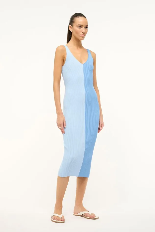 STAUD Dresses Women STAUD DANA DRESS PERIWINKLE MULTI STAUD Dresses Women STAUD DANA DRESS PERIWINKLE MULTI