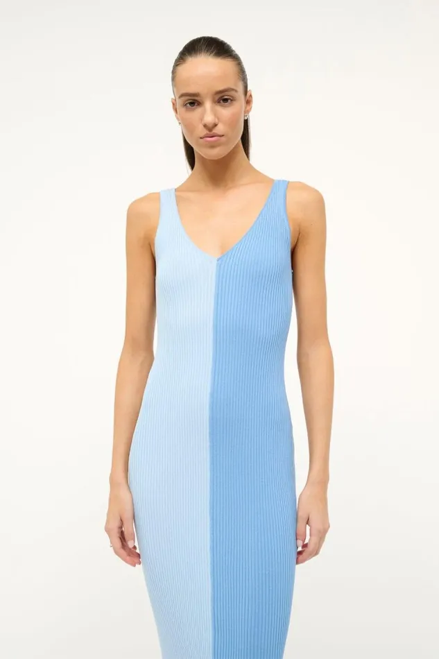 STAUD Dresses Women STAUD DANA DRESS PERIWINKLE MULTI STAUD Dresses Women STAUD DANA DRESS PERIWINKLE MULTI