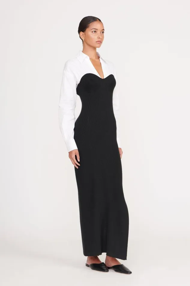 STAUD Dresses Women STAUD HAZEL DRESS BLACK WHITE STAUD Dresses Women STAUD HAZEL DRESS BLACK WHITE