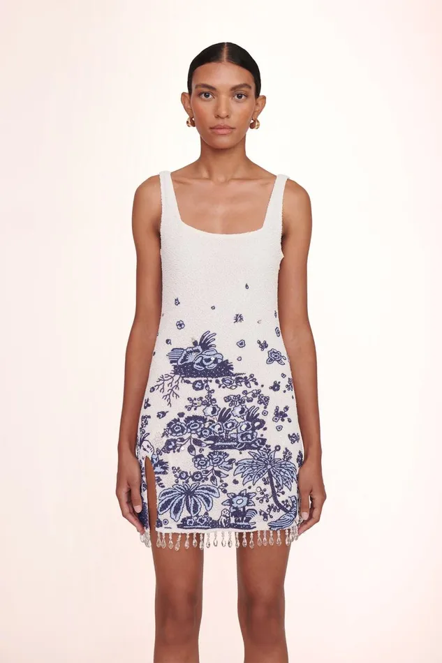 STAUD Dresses Women STAUD LE SABLE DRESS BLUE TOILE
