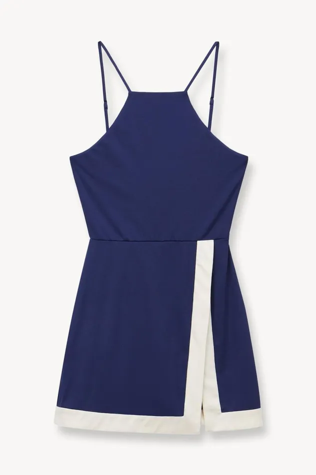 STAUD Dresses Women STAUD TOP SPIN DRESS NAVY IVORY STAUD Dresses Women STAUD TOP SPIN DRESS NAVY IVORY