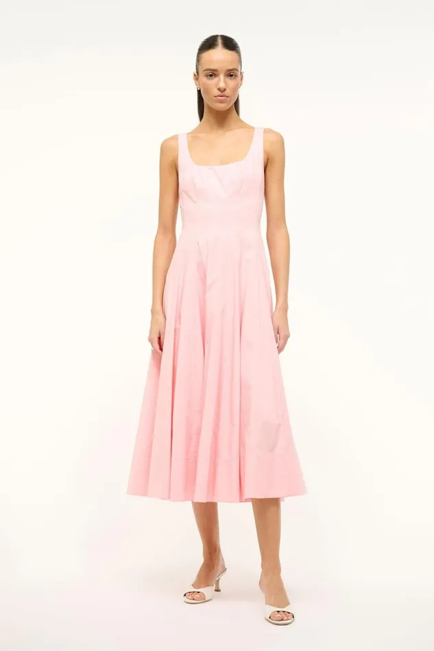STAUD Dresses Women STAUD WELLS DRESS PEARL PINK
