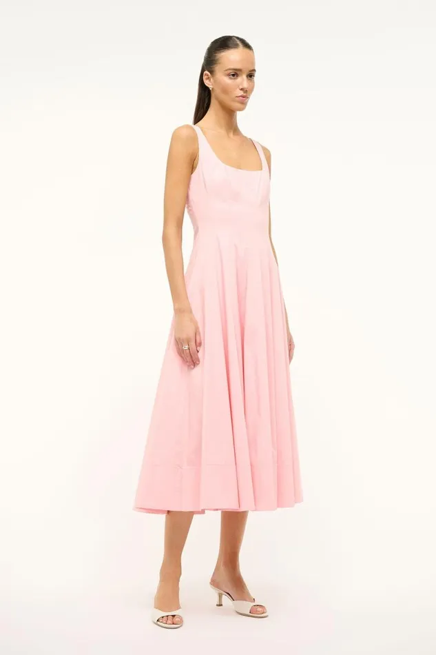 STAUD Dresses Women STAUD WELLS DRESS PEARL PINK STAUD Dresses Women STAUD WELLS DRESS PEARL PINK