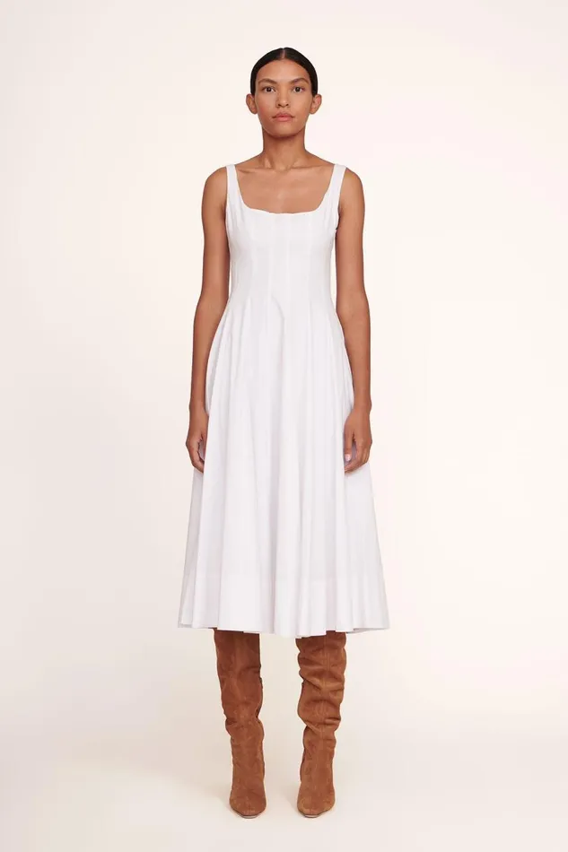 STAUD Dresses Women STAUD WELLS DRESS WHITE