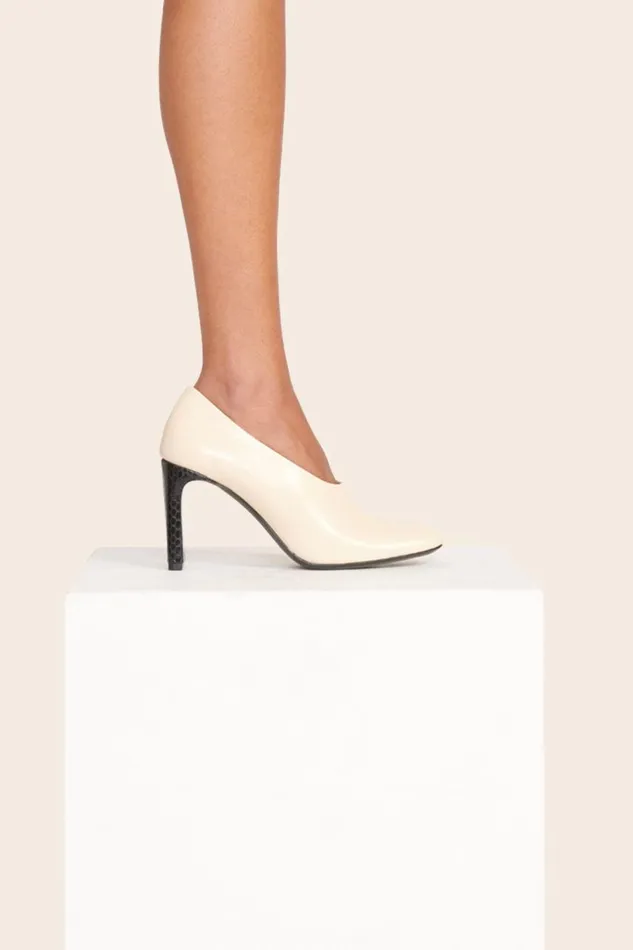 STAUD Heels Women STAUD FLORENTINE PUMP CREAM BLACK STAUD Heels Women STAUD FLORENTINE PUMP CREAM BLACK
