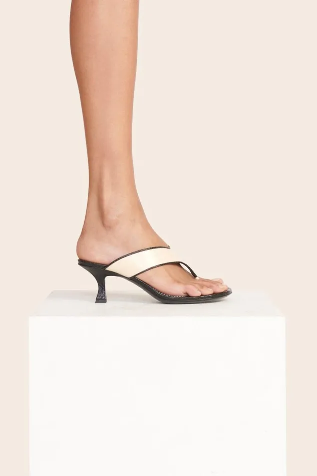 STAUD Heels Women STAUD NATALIA THONG SANDAL CREAM BLACK STAUD Heels Women STAUD NATALIA THONG SANDAL CREAM BLACK