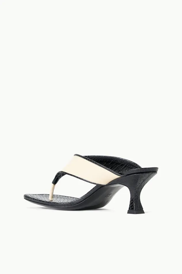 STAUD Heels Women STAUD NATALIA THONG SANDAL CREAM BLACK STAUD Heels Women STAUD NATALIA THONG SANDAL CREAM BLACK