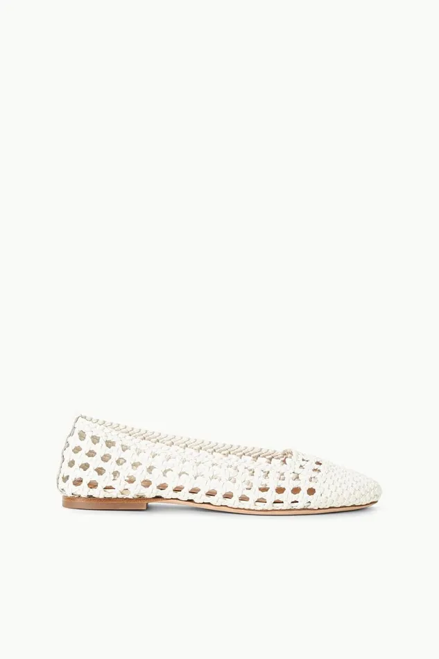 STAUD Mules and Flats Women STAUD NELL CROCHET BALLERINA PAPER
