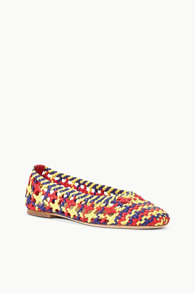 STAUD Mules and Flats Women STAUD NELL CROCHET BALLERINA RED ROSE MULTI STAUD Mules and Flats Women STAUD NELL CROCHET BALLERINA RED ROSE MULTI
