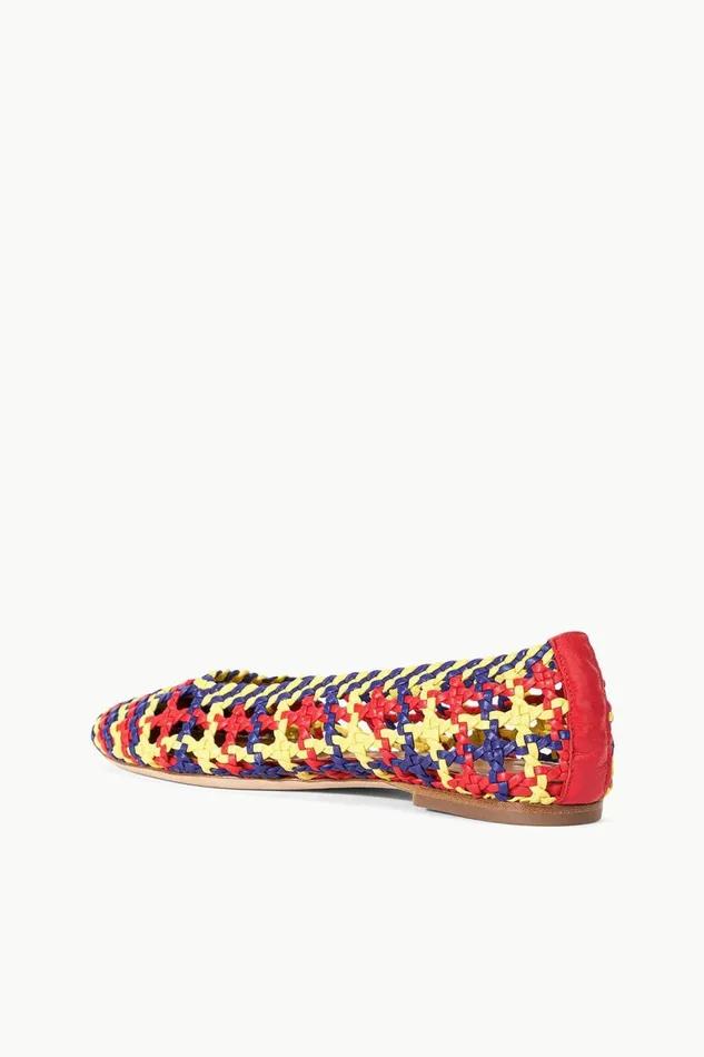 STAUD Mules and Flats Women STAUD NELL CROCHET BALLERINA RED ROSE MULTI STAUD Mules and Flats Women STAUD NELL CROCHET BALLERINA RED ROSE MULTI