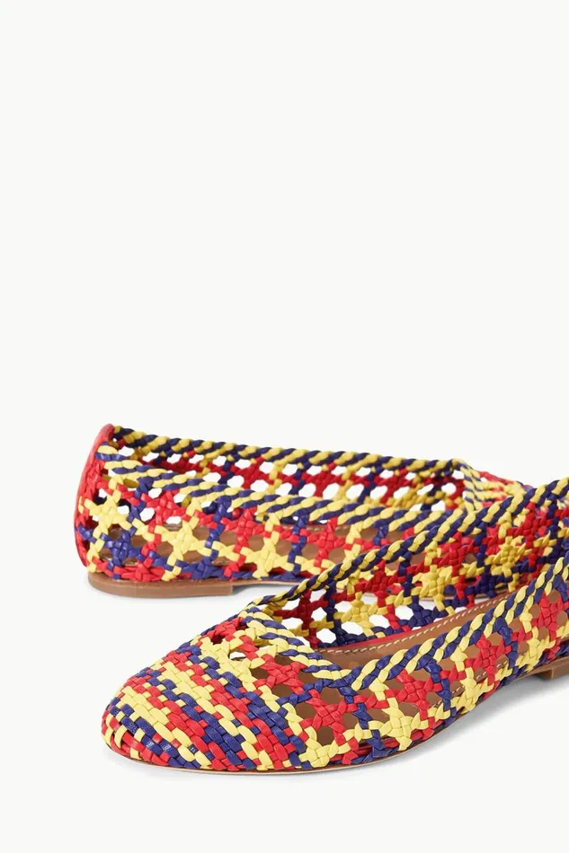 STAUD Mules and Flats Women STAUD NELL CROCHET BALLERINA RED ROSE MULTI STAUD Mules and Flats Women STAUD NELL CROCHET BALLERINA RED ROSE MULTI