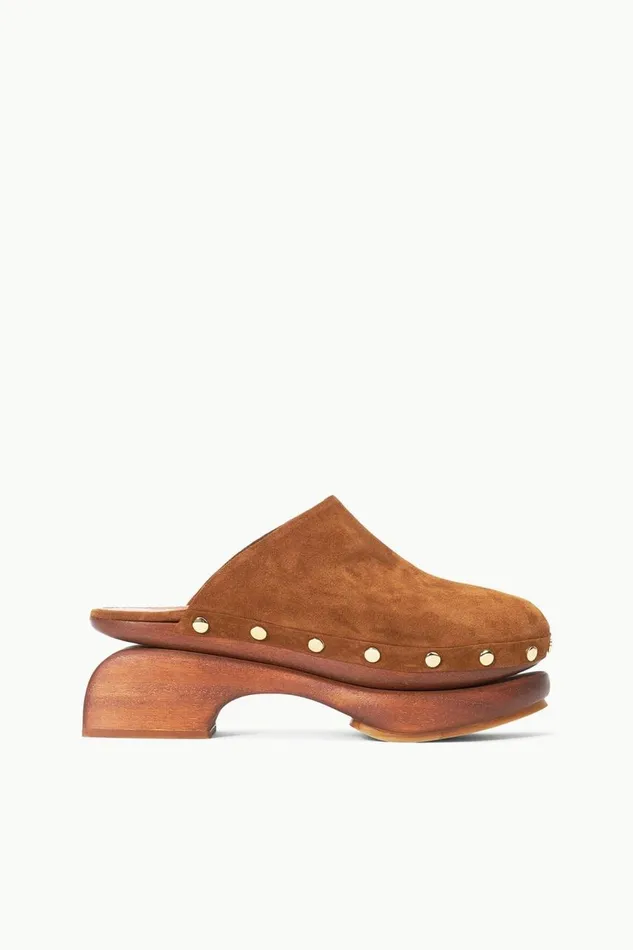 STAUD Mules and Flats Women STAUD RHODES CLOG TAN