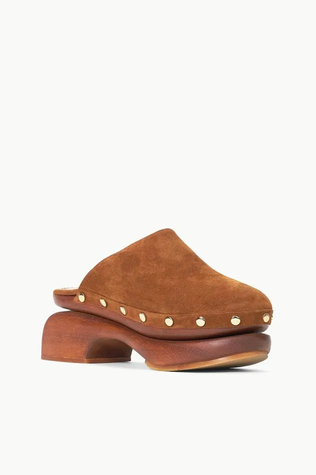 STAUD Mules and Flats Women STAUD RHODES CLOG TAN STAUD Mules and Flats Women STAUD RHODES CLOG TAN