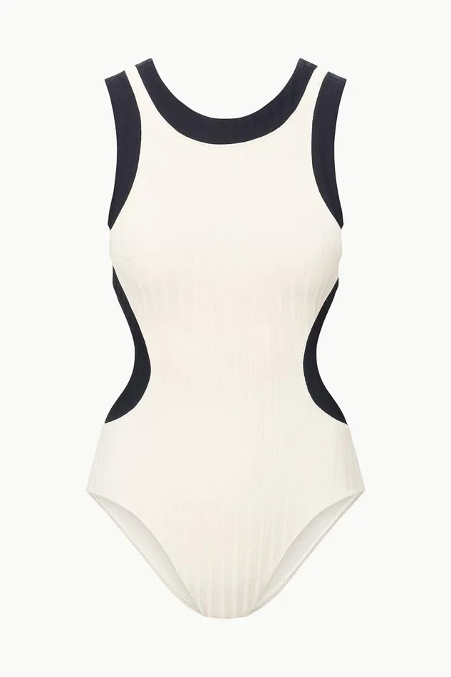 STAUD One Pieces Women STAUD DOLCE ONE PIECE IVORY BLACK STAUD One Pieces Women STAUD DOLCE ONE PIECE IVORY BLACK