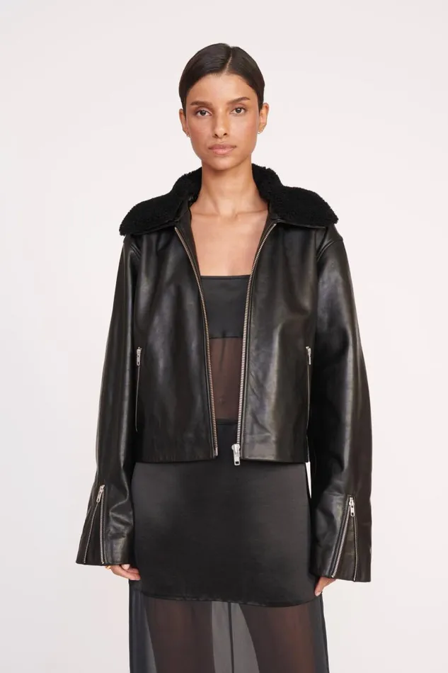 STAUD Outerwear and Jackets Women LENORA JACKET BLACK