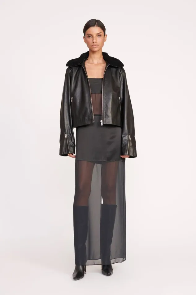 STAUD Outerwear and Jackets Women LENORA JACKET BLACK STAUD Outerwear and Jackets Women LENORA JACKET BLACK
