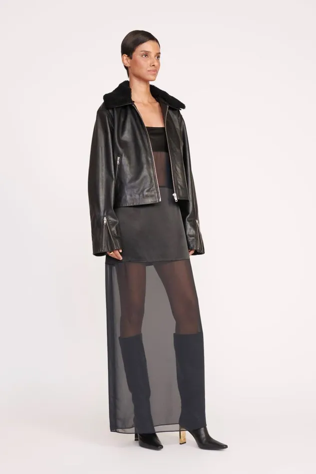 STAUD Outerwear and Jackets Women LENORA JACKET BLACK STAUD Outerwear and Jackets Women LENORA JACKET BLACK