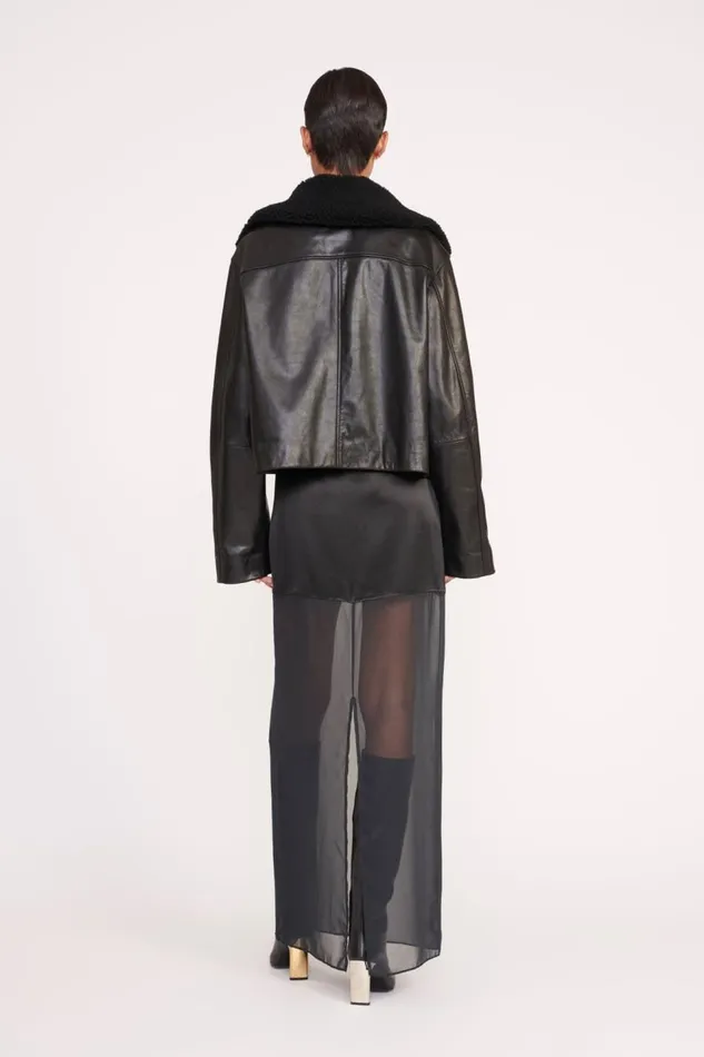 STAUD Outerwear and Jackets Women LENORA JACKET BLACK STAUD Outerwear and Jackets Women LENORA JACKET BLACK