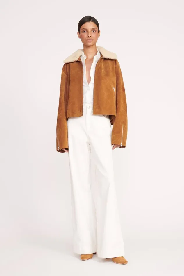 STAUD Outerwear and Jackets Women STAUD LENORA JACKET TAN STAUD Outerwear and Jackets Women STAUD LENORA JACKET TAN