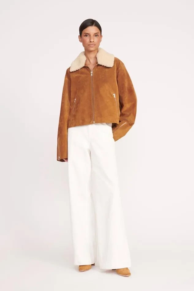 STAUD Outerwear and Jackets Women STAUD LENORA JACKET TAN STAUD Outerwear and Jackets Women STAUD LENORA JACKET TAN