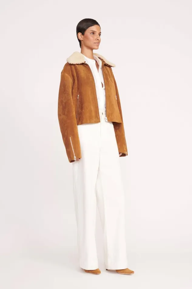 STAUD Outerwear and Jackets Women STAUD LENORA JACKET TAN STAUD Outerwear and Jackets Women STAUD LENORA JACKET TAN