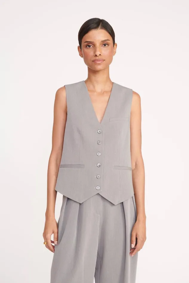 STAUD Pants and Shorts Women STAUD LUISA PANT HEATHER GREY SUITING STAUD Pants and Shorts Women STAUD LUISA PANT HEATHER GREY SUITING