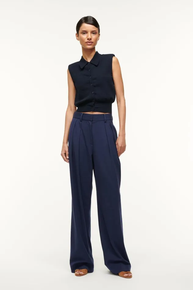 STAUD Pants and Shorts Women STAUD LUISA PANT NAVY STAUD Pants and Shorts Women STAUD LUISA PANT NAVY