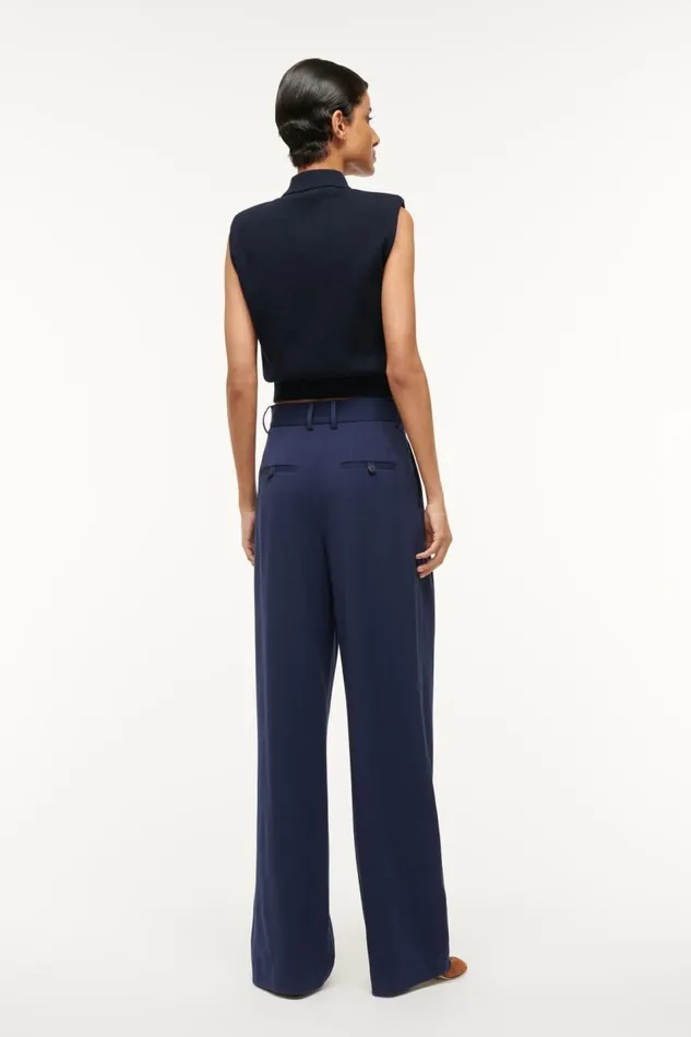 STAUD Pants and Shorts Women STAUD LUISA PANT NAVY STAUD Pants and Shorts Women STAUD LUISA PANT NAVY