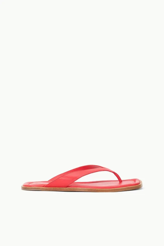 STAUD Sandals Women STAUD DANTE THONG SLIDE RED ROSE