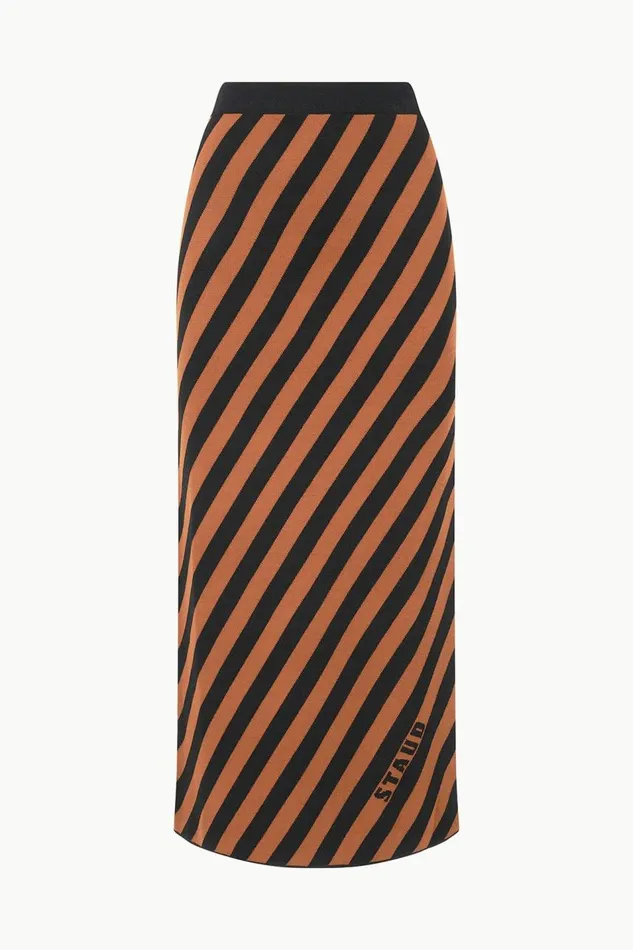 STAUD Skirts Women STAUD GIOVANNI SKIRT BLACK TAN SEASHORE STRIPE STAUD Skirts Women STAUD GIOVANNI SKIRT BLACK TAN SEASHORE STRIPE