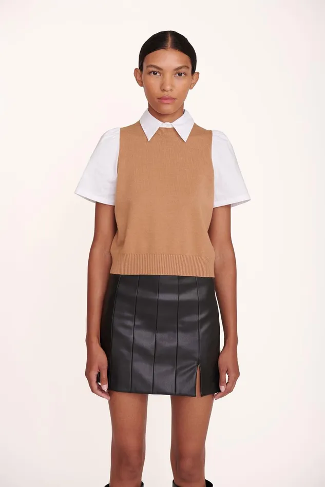 STAUD Tops Women STAUD ARYA TOP TAN WHITE