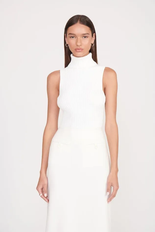 STAUD Tops Women STAUD CALLUM TOP IVORY STAUD Tops Women STAUD CALLUM TOP IVORY