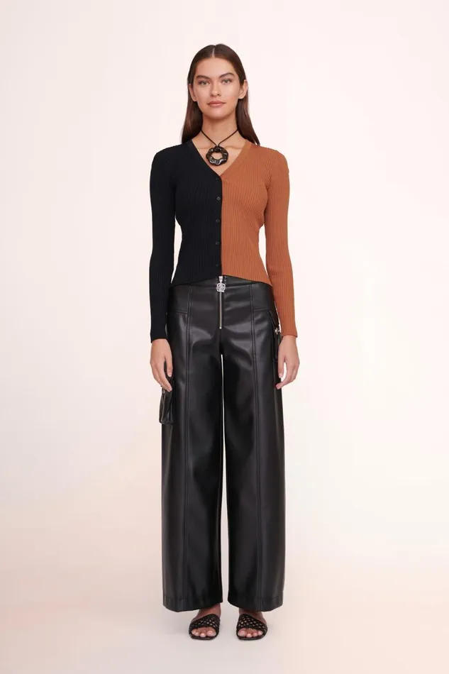 STAUD Tops Women STAUD CARGO SWEATER TAN BLACK STAUD Tops Women STAUD CARGO SWEATER TAN BLACK