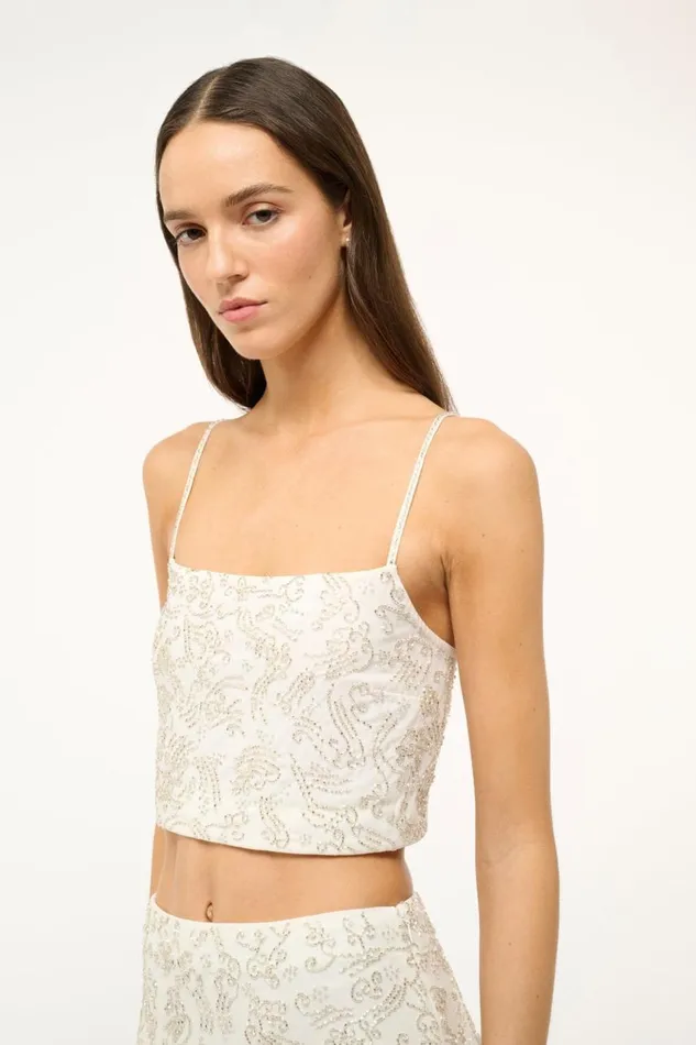 STAUD Tops Women STAUD FERMO TOP IVORY
