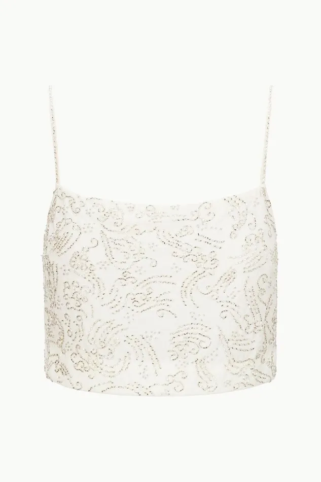 STAUD Tops Women STAUD FERMO TOP IVORY STAUD Tops Women STAUD FERMO TOP IVORY